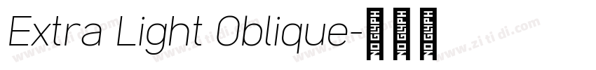 Extra Light Oblique字体转换